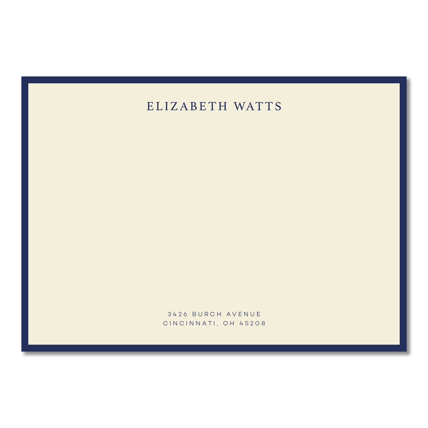 5x7 Classic Border Personalized Notecards