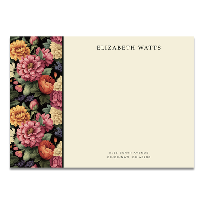 5x7 Flowers Personalized Notecards