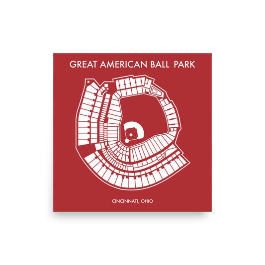 Great American Ball Park Seating Chart Print