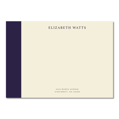 5x7 Color Block Personalized Notecards