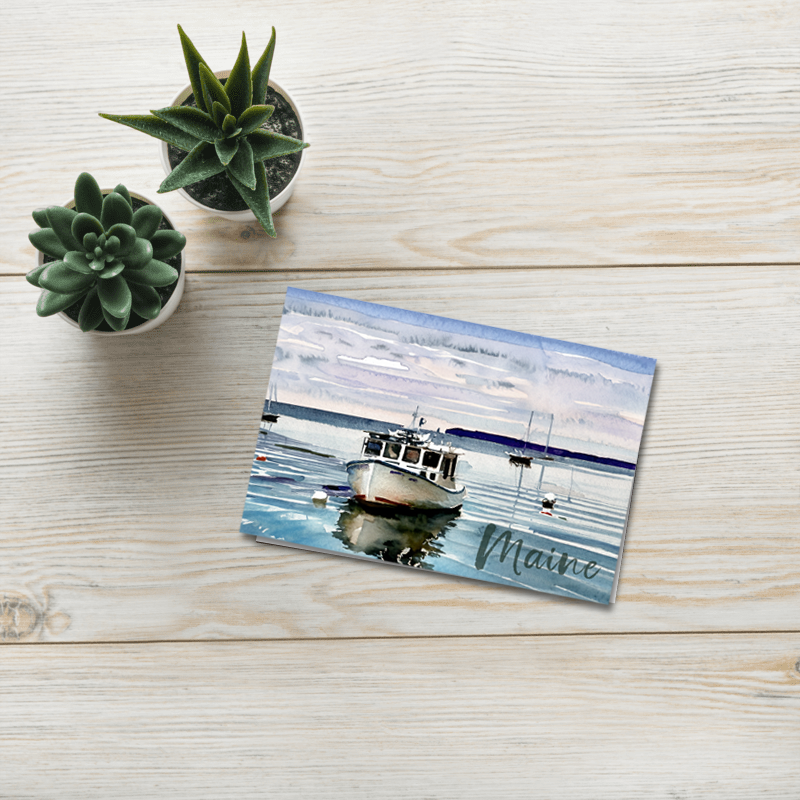 Maine Lobster Boat Postcards (5 Pack)