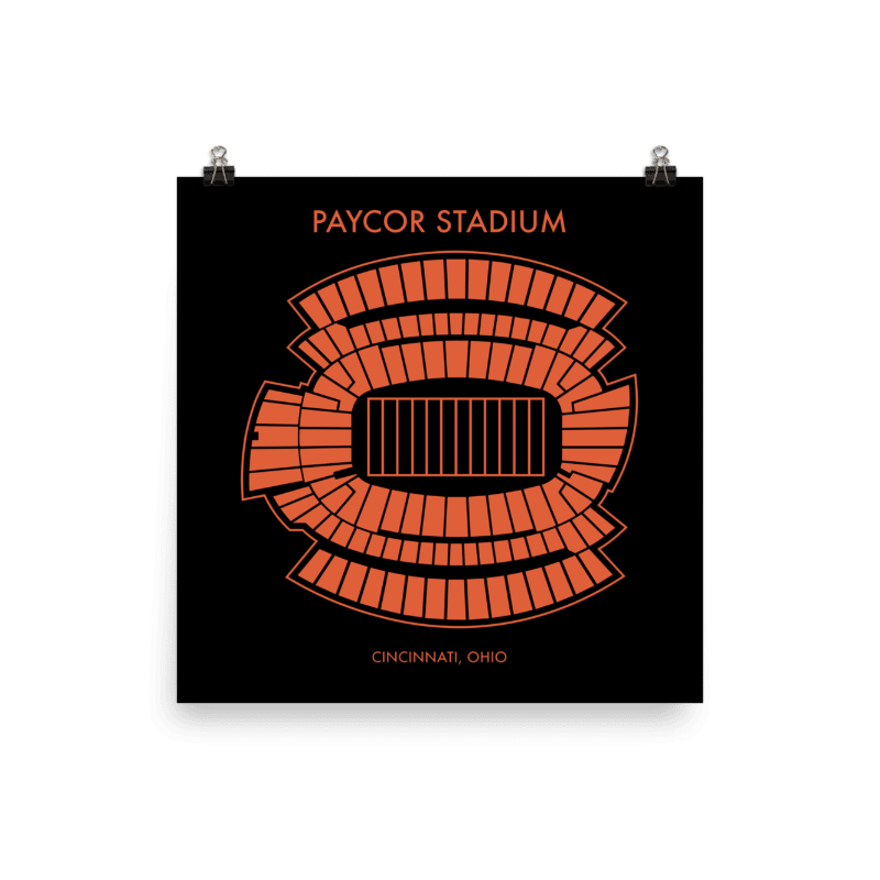 Paycor Stadium Seating Chart Print