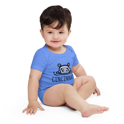 Cincinnati Hippo Baby Onesie