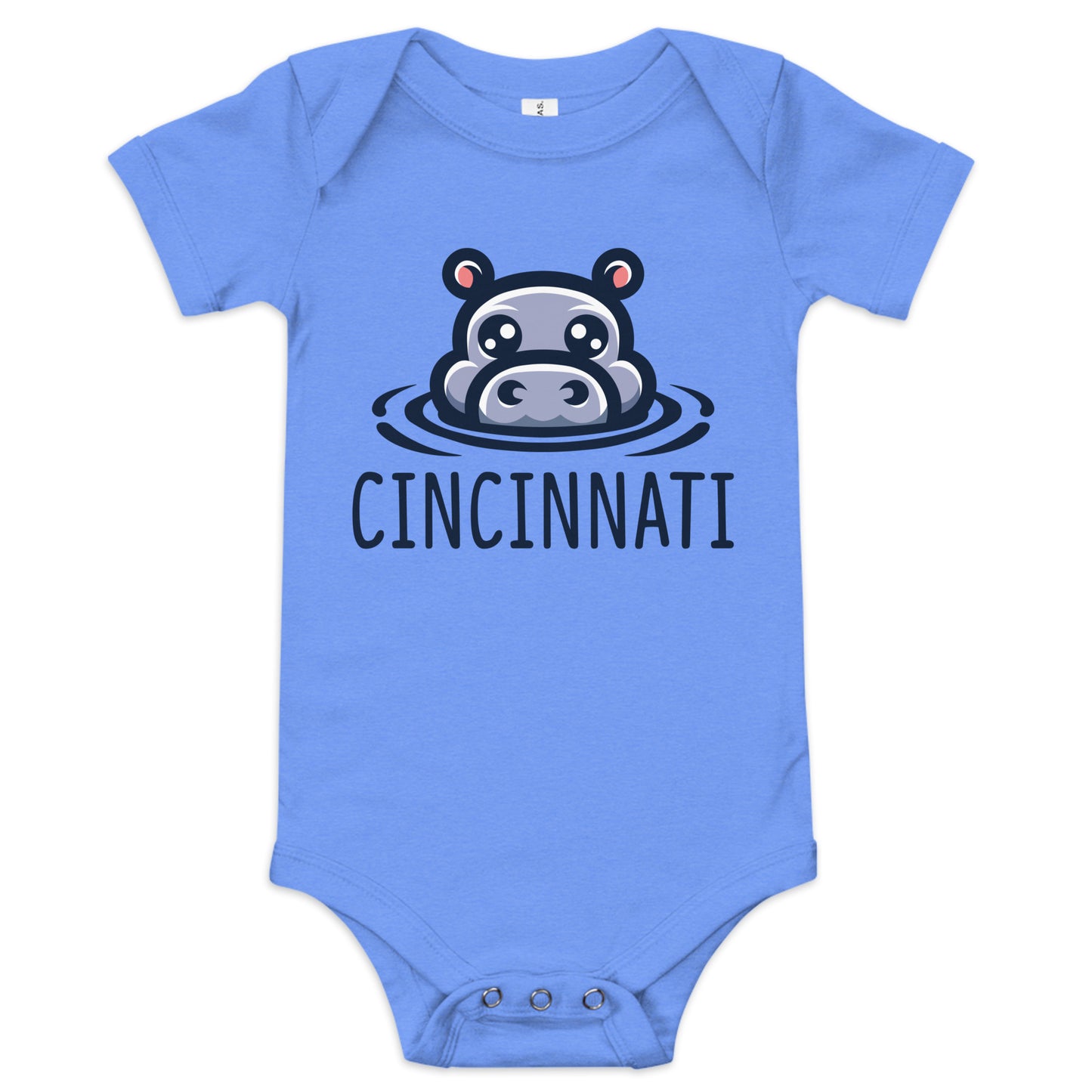 Cincinnati Hippo Baby Onesie