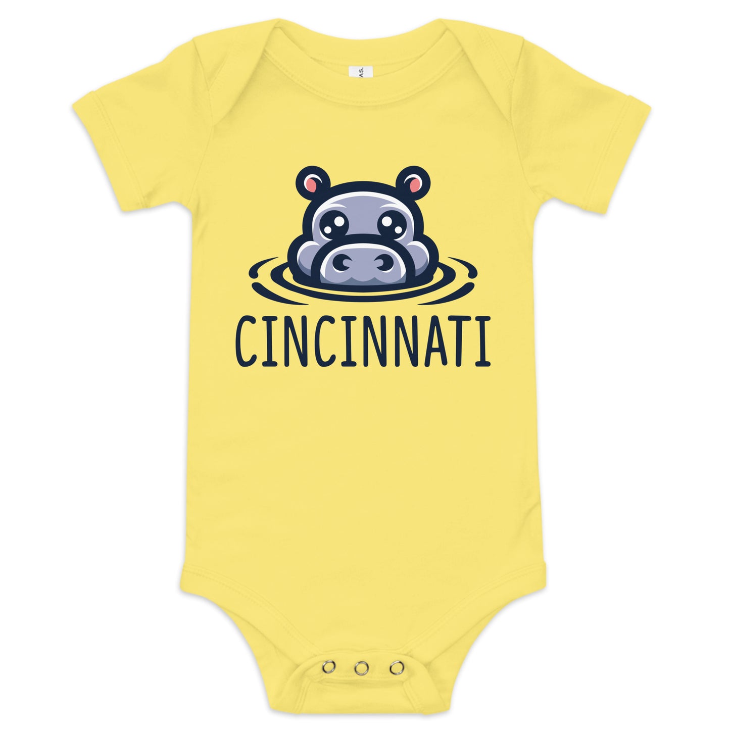 Cincinnati Hippo Baby Onesie