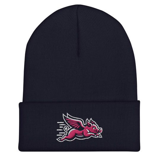 Winged Pig Cuffed Beanie