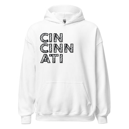 Cincinnati Stripes - Big Cin Version Unisex Hoodie